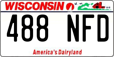 WI license plate 488NFD