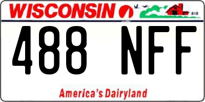 WI license plate 488NFF