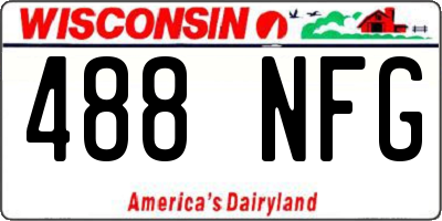 WI license plate 488NFG