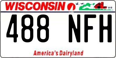 WI license plate 488NFH