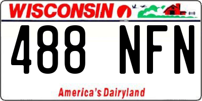 WI license plate 488NFN