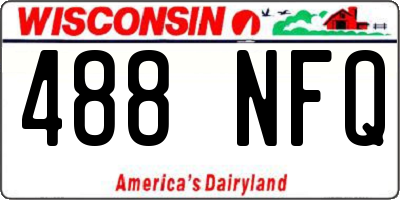 WI license plate 488NFQ