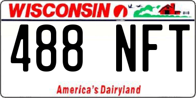 WI license plate 488NFT