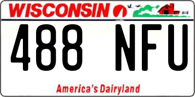 WI license plate 488NFU
