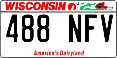 WI license plate 488NFV