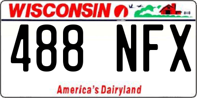 WI license plate 488NFX