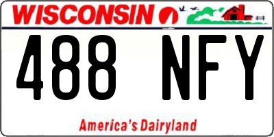 WI license plate 488NFY