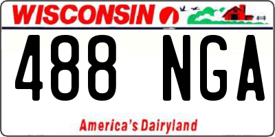 WI license plate 488NGA