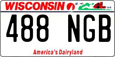 WI license plate 488NGB