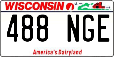 WI license plate 488NGE