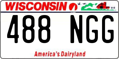 WI license plate 488NGG