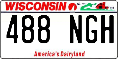 WI license plate 488NGH