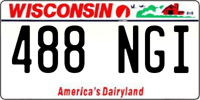 WI license plate 488NGI