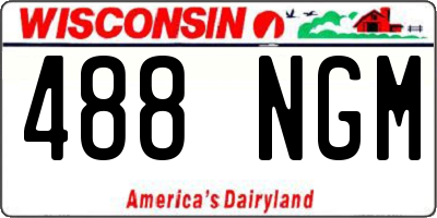 WI license plate 488NGM