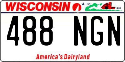 WI license plate 488NGN