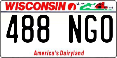 WI license plate 488NGO