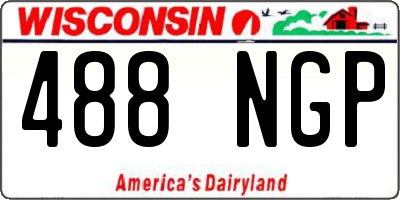 WI license plate 488NGP