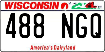 WI license plate 488NGQ