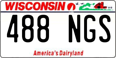 WI license plate 488NGS