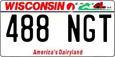 WI license plate 488NGT