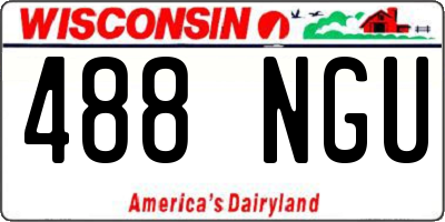 WI license plate 488NGU