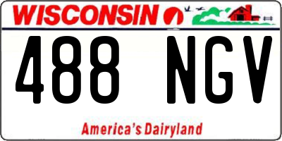 WI license plate 488NGV