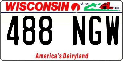 WI license plate 488NGW