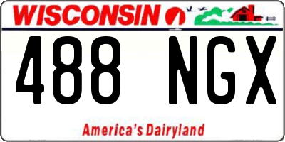 WI license plate 488NGX