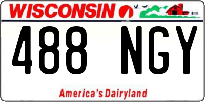 WI license plate 488NGY