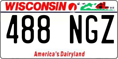 WI license plate 488NGZ