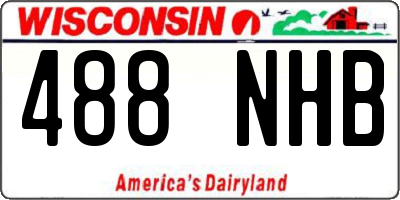 WI license plate 488NHB