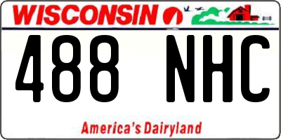 WI license plate 488NHC