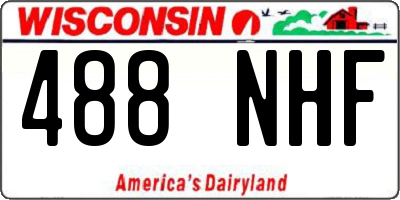 WI license plate 488NHF