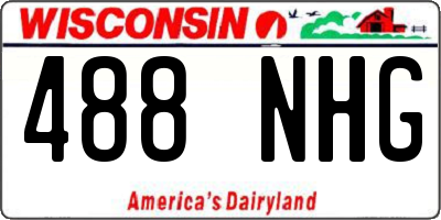 WI license plate 488NHG