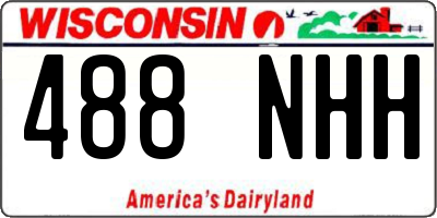 WI license plate 488NHH