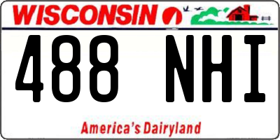 WI license plate 488NHI