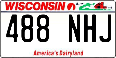 WI license plate 488NHJ