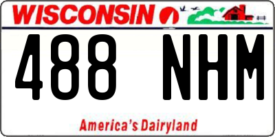 WI license plate 488NHM