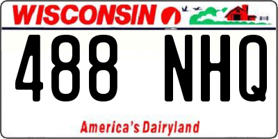 WI license plate 488NHQ