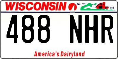 WI license plate 488NHR