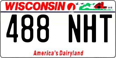 WI license plate 488NHT