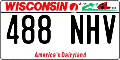WI license plate 488NHV