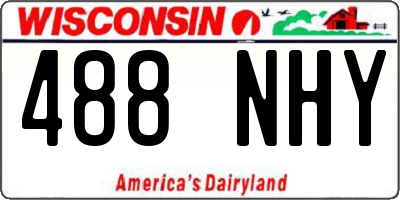 WI license plate 488NHY