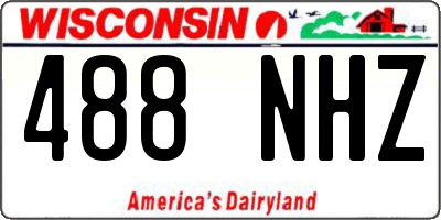WI license plate 488NHZ