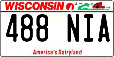 WI license plate 488NIA