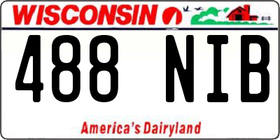 WI license plate 488NIB