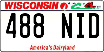 WI license plate 488NID