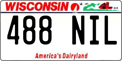 WI license plate 488NIL