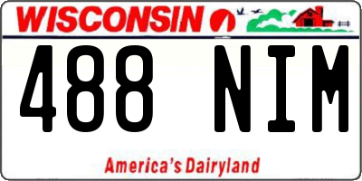 WI license plate 488NIM