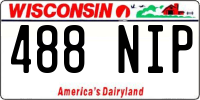 WI license plate 488NIP